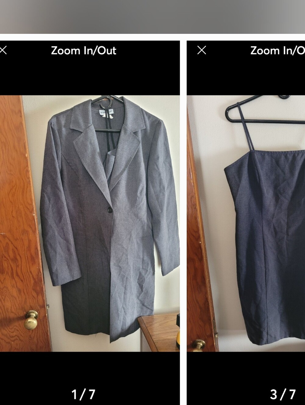 Vintage 90s Breakin Loose Gray Dress Blazer Suit Set